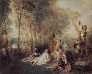 Jean-Antoine Watteau Fetes galantes Germany oil painting artist